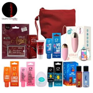 Kit Quarto Vermelho - Experiência a Dois 'Ela & Ele em Chamas'