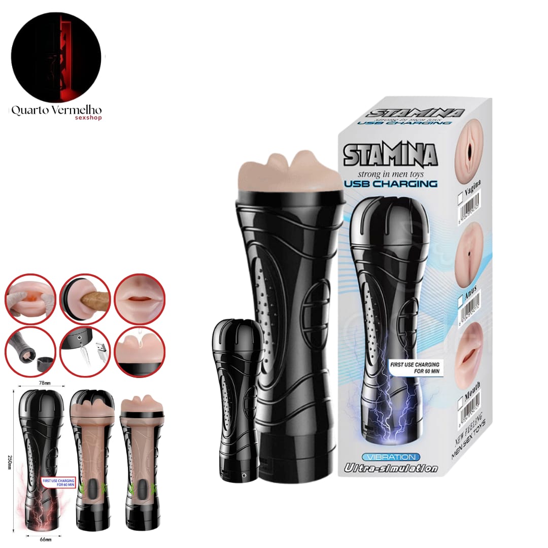 Masturbador Masculino Vibe Toys – Boca Realista Recarregável