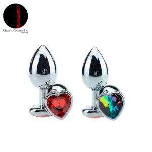 Plug com Pedra em Coração (P, M e G) – Brilho, Luxo e Prazer!